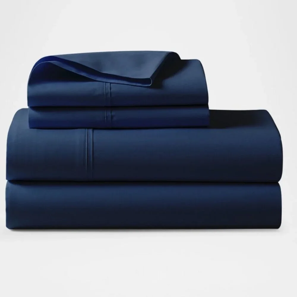 NEW $115 Ralph Lauren Cotton Percale Sheet!  Flat  Queen  Polo Navy Blue